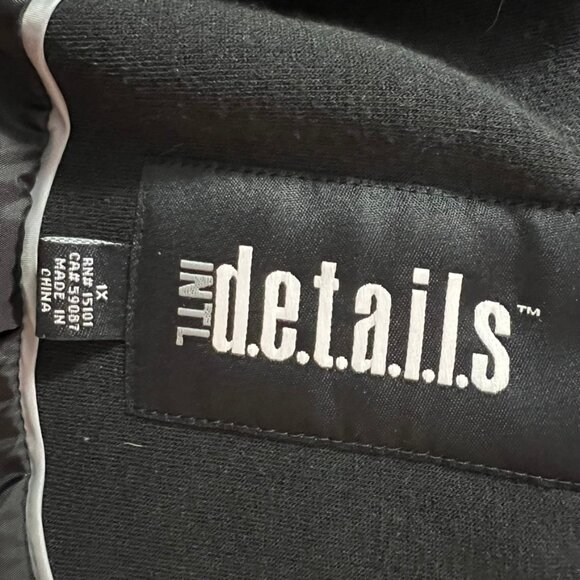 Plus Size 1X Black Puffer Long Winter Jacket Warm Water Resistant polyester y2k - Picture 7 of 7